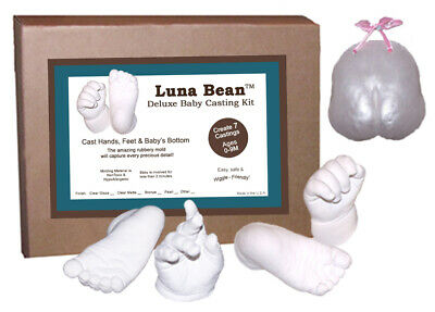 Luna Bean Deluxe Infant Baby Prints Cast Foot Hand Casting Kit Makes 7 Castings