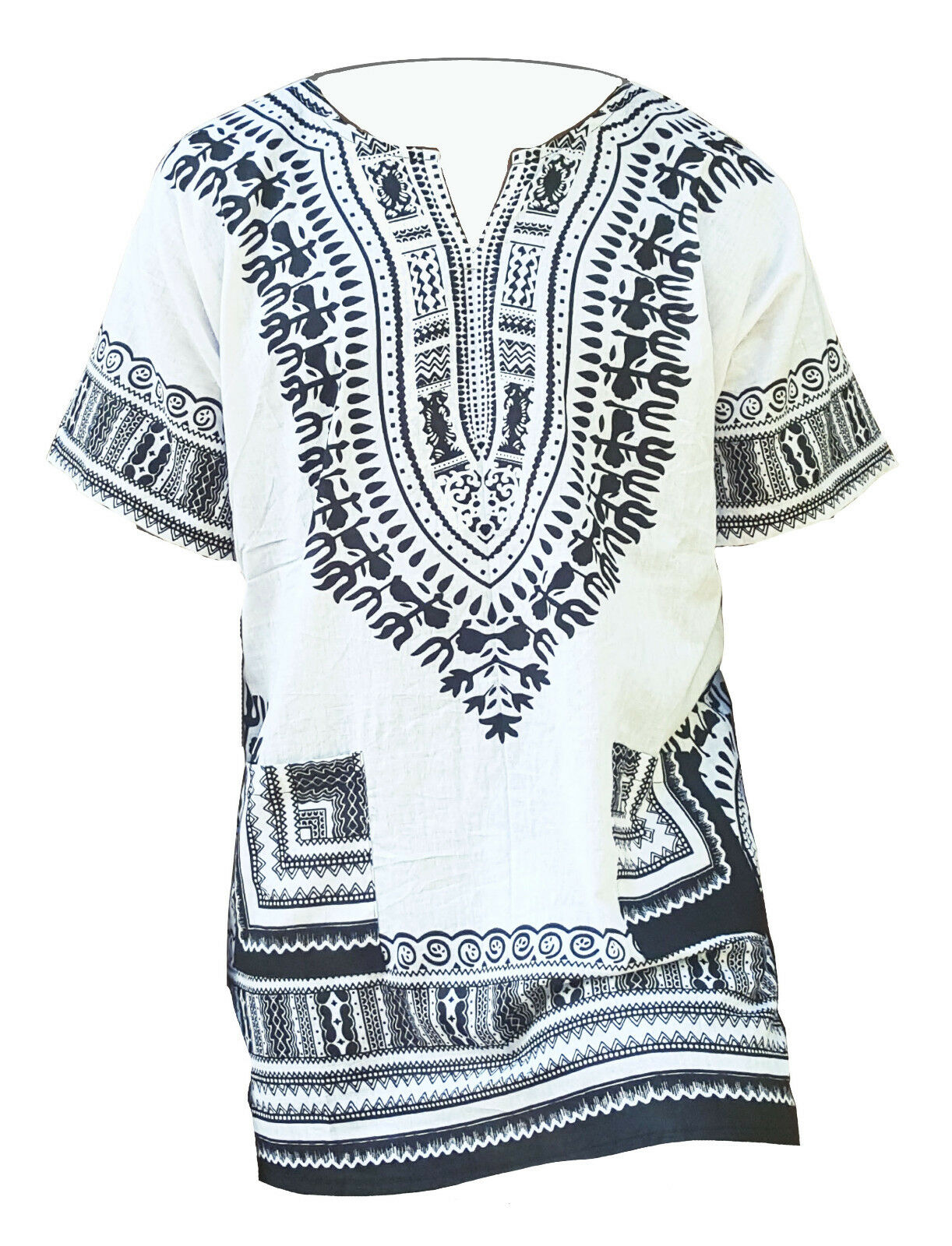 Off White African Unisex Dashiki Shirt Dp3830 Small To 7xl Plus Size
